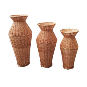 Trio de vasos indie vime