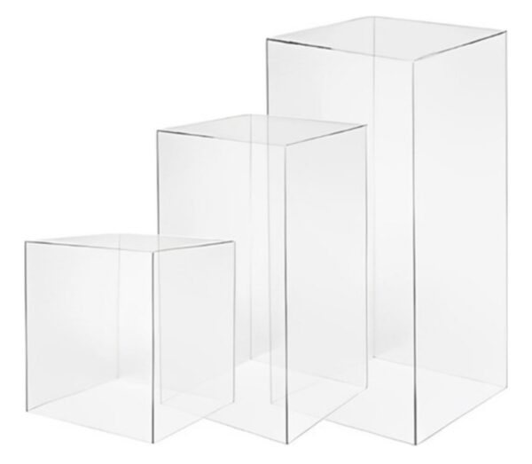Kit 3 peças Cubos de acrílico