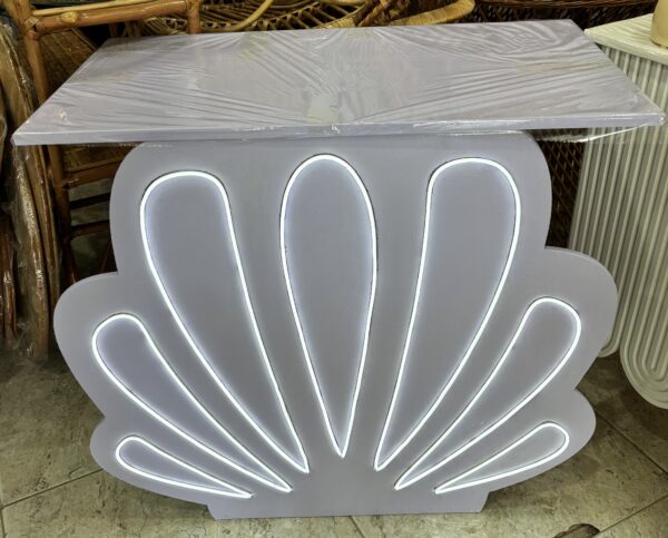 Mesa concha LED lilás